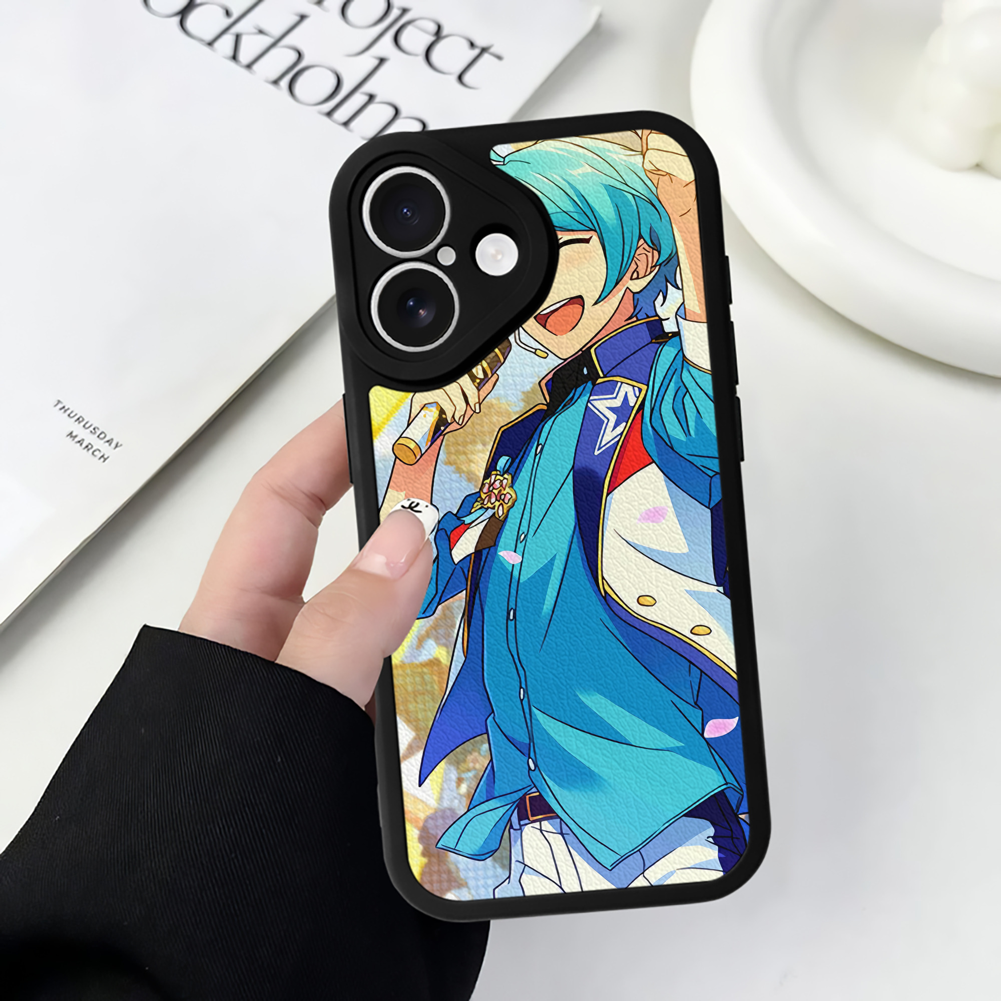 （画像用） あんさんぶるスターズ! Ensemble Stars 【iPhone 16シリーズ対応】シリコンスマホケース（レザー調） 材質：シリコン